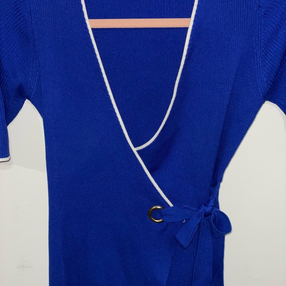 Blue knit sweater